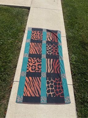 Vintage Royal Terry Animal Print Beach Towel